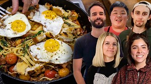 52K views · 70 reactions | Watch four MUNCHIES fans compete in the first ever MUNCHIES Virtual Cook-Off, judged by Farideh, host of The Cooking Show. | Munchies | Facebook