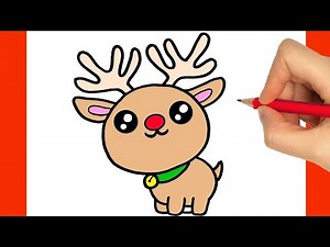How to draw a simple reindeer? Easy drawing