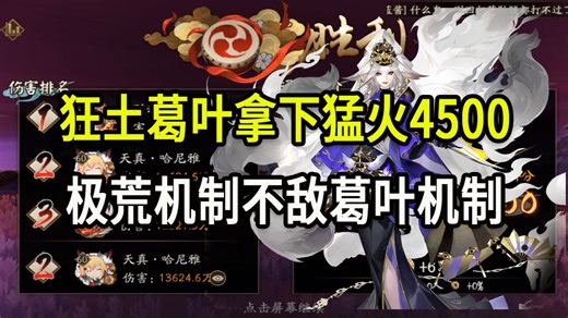 狂土葛叶拿下猛火4500，极荒骷髅机制不敌葛叶机制