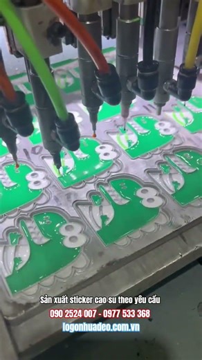 Sản xuất sticker cao su, logo cao su theo yêu cầu #stickercaosu #stickernhuadeo