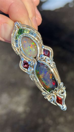Custom Statement Pendant Creation with Precious Gems