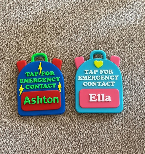 Emergency Contact Backpack Tag | NFC Backpack Tag | NFC Keychain | Emergency Contact NFC Keychain - Etsy