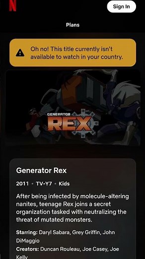 Generator Rex Netflix