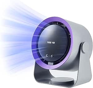 CATY&KITTEN Portable Table Fan, mini Fan for desk, bedside fan for Bedroom, Living Room, Kitchen, Dining Room, 5400mAh Rechargeable with longer runtime and efficient air circulation