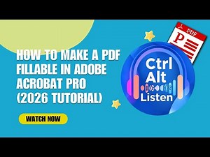 How to Make a PDF Fillable in Adobe Acrobat Pro (2026 Tutorial) 📄✨