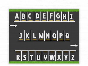 Car Alphabet Matching Game: Printable Parking Lot Activity (uppercase & Lowercase Letters) - Etsy