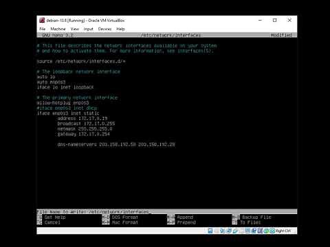 How to set static IP Address on Debian 10