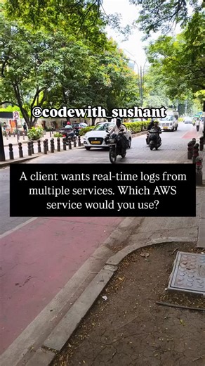 Sushant Kumbhar | ✅ Answer: To stream and monitor real-time logs from multiple microservices, I would use Amazon CloudWatch along with Amazon Kinesis Data... | Instagram