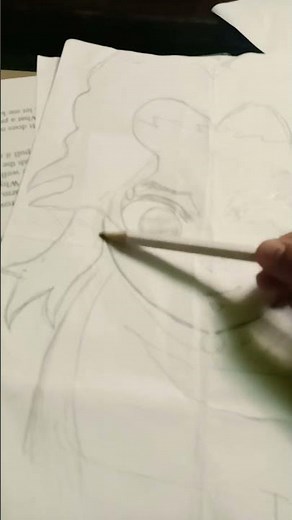 drawing Kocho shinobu as falling in the infinity castle sketchVScolor part2