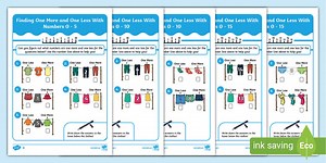 Finding One More and One Less Differentiated Activity Sheets