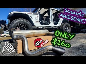 *AWESOME SOUND* JEEP JL Wrangler AFE Power MACH Force-Xp Stainless Hi-Tuck Axle-Back Exhaust INSTALL