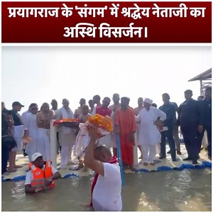 42K views · 2.8K reactions | प्रयागराज के 'संगम' में श्रद्धेय नेताजी का अस्थि विसर्जन। | Samajwadi Party | Facebook