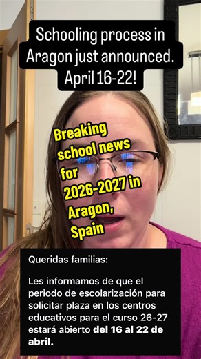 School process was just announced as April 16-22 for Aragon, Spain #zaragoza #spain #school