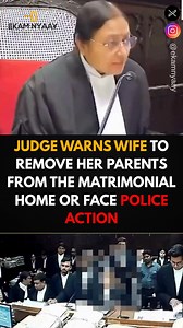 1.2M views · 15K reactions | Courtroom Exchange Judge issued a clear warning to the wife, directing her to ensure that her parents immediately vacate her matrimonial home. #mentoo #law #justice #equality #rights #husband #wife #matrimonial #parents | Deepika Narayan Bhardwaj | Facebook