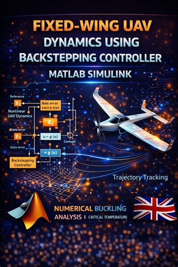 Matlab projects Code on Instagram: "Fixed-Wing UAV Dynamics Using Backstepping Control | MATLAB Simulink Fixed-Wing UAV Dynamics Using Backstepping Controller – MATLAB Simulink Simulation This project presents a nonlinear mathematical model of a fixed-wing UAV integrated with a backstepping control strategy for attitude and trajectory control. The controller is derived using Lyapunov-based nonlinear control theory, ensuring global stability and robustness under disturbances and model uncertainti