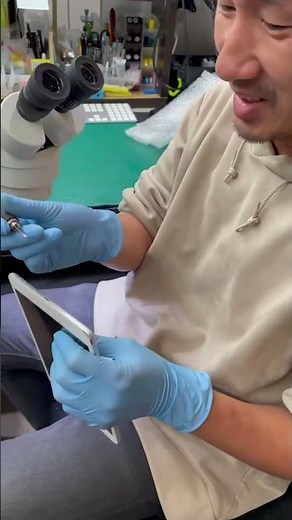 iPad充電口先端の中折れ修理やり方
