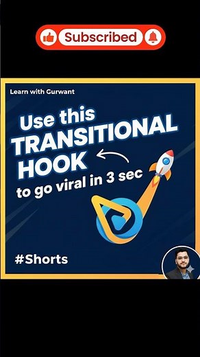 Use this TRANSITIONAL HOOK to go viral in 3 sec 🚀 #shorts