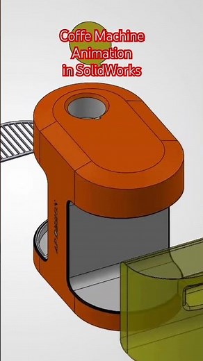 Coffee Machine Animation in SolidWorks #3dmodeling #3ddesign
