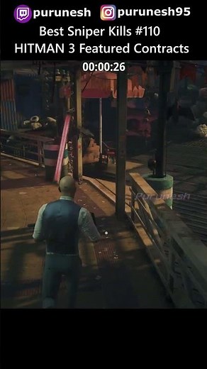 Best Sniper Kills #110 🎯😎 HITMAN 3 Featured Contracts #shorts #gaming #hitman3 #hitmanwoa #speedrun