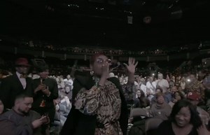 That time Madea asked Fantasia to sing during our R&B medley. Yeap that really happened in Charlotte at #MadeasFarewellTour!! | Tyler Perry