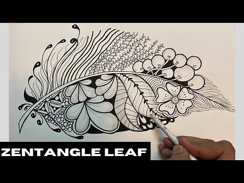 Best Zentangle Leaf Complex Design Art Tutorial Step by Step for Beginners How To Draw