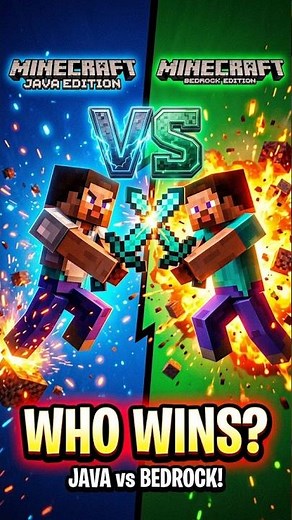 JAVA vs BEDROCK – THE CRAZIEST DIFFERENCE YOU'VE EVER SEEN! 🤯🔥 #shorts #minecraft #gaming