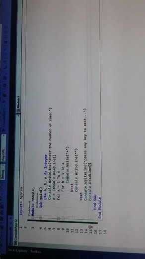 print pattern in vb.net...in console application #visualbasic