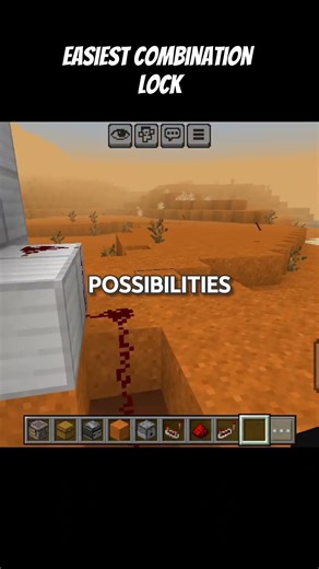 Easiest Combination Locks. #minecraft #shorts