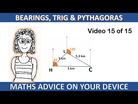 How to Find Bearings in Non-Right Triangles (Sine & Cosine Rule) (Episode 15/15)