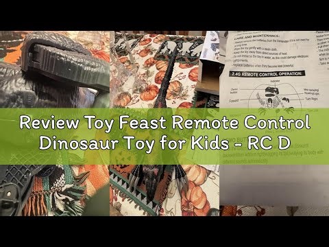 Review Toy Feast Remote Control Dinosaur Toy for Kids - RC Dinosaur - Walking Velociraptor Toy with
