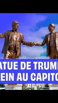 États-Unis : Une statue de Trump tenant la main d’Epstein réapparaît au Capitole