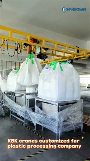 Customized KBK Cranes for Plastic Processing Company | Flexible Material Handling | SEVENCRANE