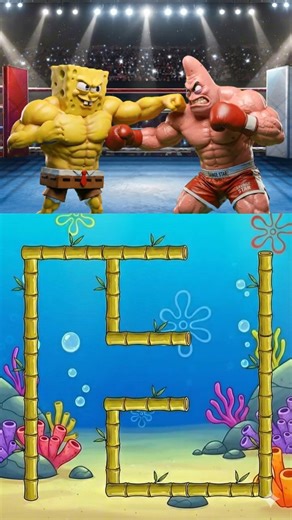 SpongeBob vs. Patrick: EPIC BOXING MATCH! 🥊 #spongebob #spongebobbercerita #games #patrickstar
