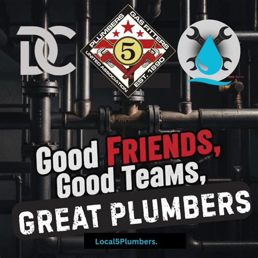 A Career, a Brotherhood, a Future. Being part of Plumbers Local 5 isn’t just a job—it’s a career, advanced training, a support system, and a path to success. It’s about having a work-life balance, being part of a strong team, and working alongside great plumbers who have your back. Good friends. Good teams. Great plumbers. Join us. https://bit.ly/3ZPLQXF #PlumbersLocal5 #SkilledTrades #UnionStrong #CareerOpportunity #WorkLifeBalance #PlumbingProfession #JoinTheTrades #WashingtonDC #Maryland Balt