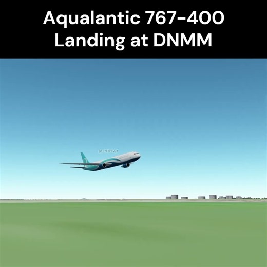GeoFS Aqualantic Boeing 767-400 Landing by geofsbro2yt #geofs #aviation