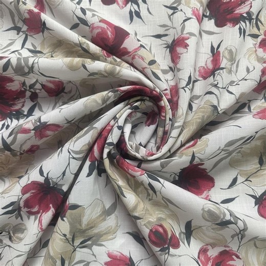 Botanical Floral Print Fabric - 280cm Wide Jacquard Upholstery & Drapery - Etsy