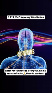 16K views · 573 reactions | 1111 Hz Frequency Meditation.  Listen for 1 minute to clear your mind instantly  how do you feel? #meditation #meditationmusic #mentalhealth #soundexperiment #frequency #1111 | 5D Waves | Facebook