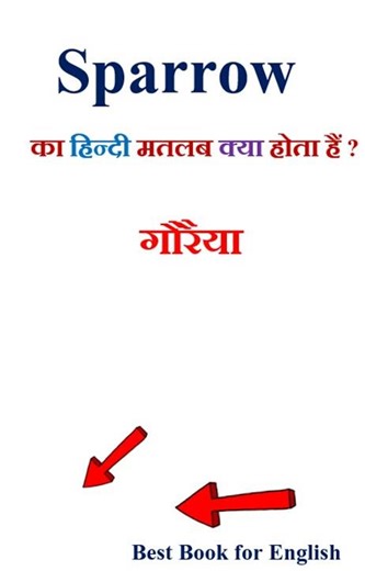 Sparrow meaning in hindi | Sparrow ka matlab kya hota hai | Sparrow in hindi