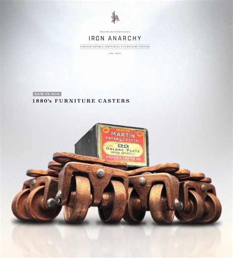 Antique Furniture Caster Set, Small Vintage Cast Iron Coffee Table Wood Wheels - Etsy