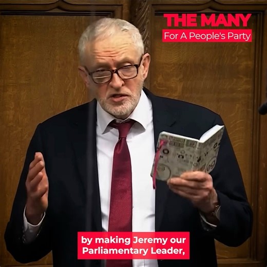 There’s only 1 week left to vote in Your Party's leadership elections! I’m standing with The Many because I want to unify our diverse communities around a positive vision of hope, redistribution and peace. It's time to face outwards - and build the mass socialist party this country needs. Use this postcode tool for advice on how to vote in your nation or region: https://www.themany.uk/ | Jeremy Corbyn