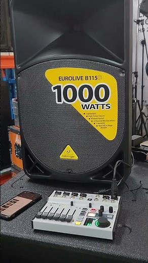 Behringer EUROLIVE B115D Active speaker and FLOW8 Digital mixer. #soundcheck #soundsquare #proaudio