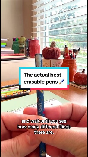 Think you’ve found the best erasable pens? THINK AGAIN! 🤓 This is legit the best pen recommendation I can make right now. Whether you’re taking notes for class or working on your novel, they’re perfect for any kind of writing and are so fun to hold, it’s insane. They’re like Pokémon: you gotta catch ‘em all! 😝#creatorsearchinsights #bestpenrecommendation #penrecommendation #penreview #bestpens #pentok #pens #writing #bestpenfornotes #thebestpen #penaesthetic #bestpenforcollege
