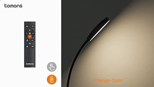 Tomons LED Floor Lamp Stepless Dimming, Remote Control