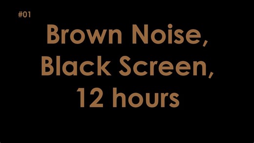 Brown Noise for Deep Sleep & ADHD Focus (Black Screen, 12 Hours)