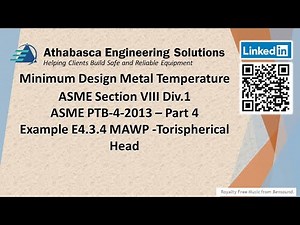 ASME PTB-4 Section VIII 1 Example E4.3.4 MAWP Torispherical Head