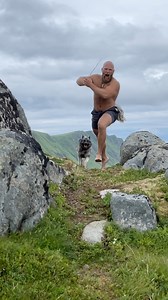 Ken Stornes on Instagram: "«A day may come when the courage of men fails, when we forsake our friends and break all bonds of fellowship, but it is not this day. An hour of wolves and shattered shields when the age of men comes crashing down, but it is not this day! This day we fight!» 🔥 - Aragorn I apologize to all the people in Lofoten who just wanted to go for a normal hike up the mountain and had to watch me running and yelling around half naked. 😂⚔️🌲"