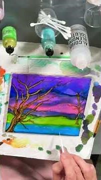 Michelle Wiebe: Alcohol Ink Tree Art Tutorial for Beginners