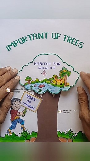 394K views · 2.8K reactions | Importance of trees | save trees #savetrees #usesoftrees #earth #project #drawings #art #shorts #shortreels #viralreelsfb | Pirjada Arif l TLM & creativity | Facebook