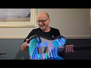 Harley Benton Infinity Mirror Guitar with sound to light and hot rail pickup.