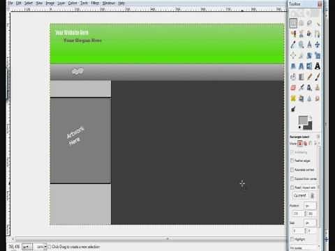 Gimp Tutorial - Creating a basic Web Layout